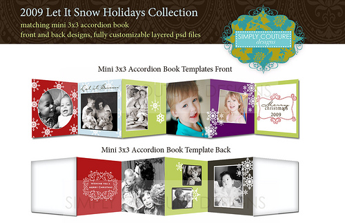 Let It Snow 3x3 mini accordion book Let It Snow 3x3 mini accordion book
