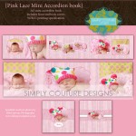 Pink Lace Mini Accordion Book templates