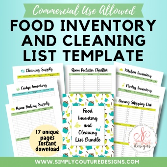 Food Inventory And Cleaning List