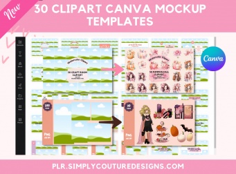 30 Clipart Mockup Canva Templates