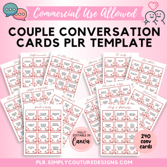 Couple Conversation Cards PLR