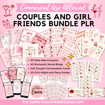 Couples and Girl Friends Activity Bundle PLR