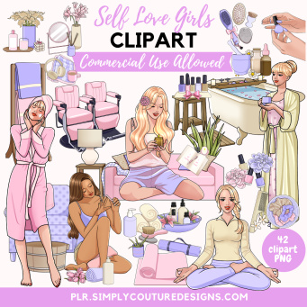 Self Love Girls Clipart
