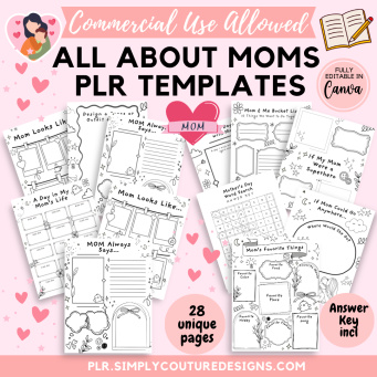 All About My Mom Printable PLR Template