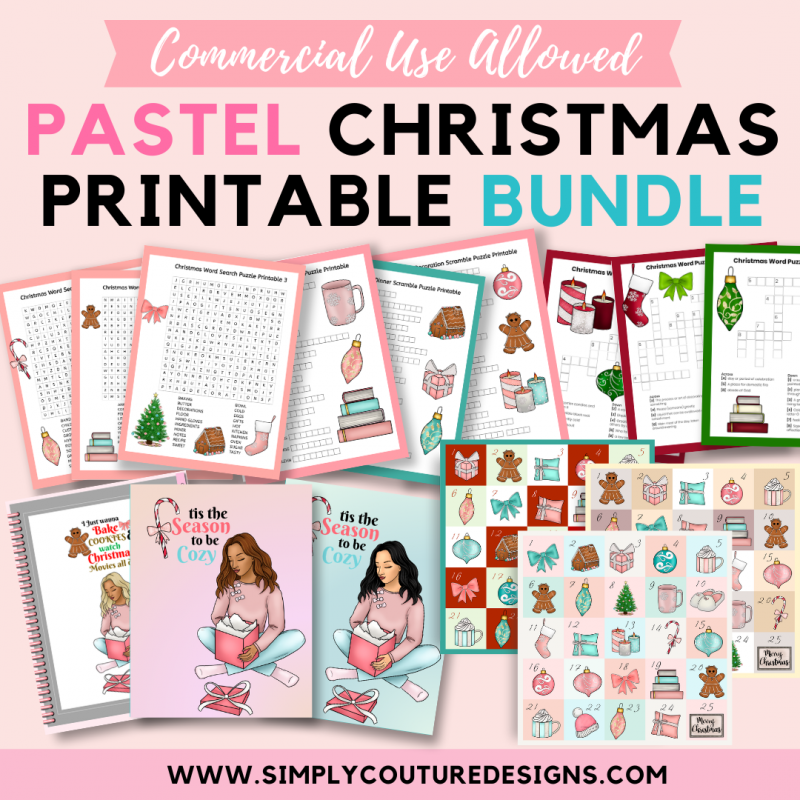 Pastel Christmas Printable Bundle