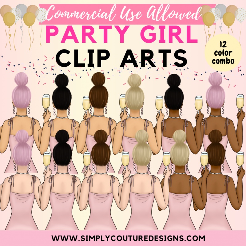 Party Girl Clip Arts
