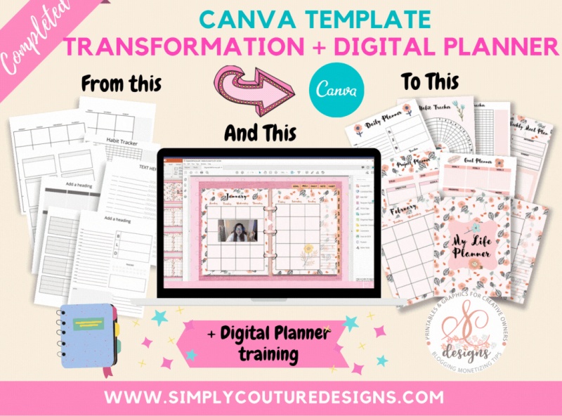 Canva Template Transformation + Digital Planner Training