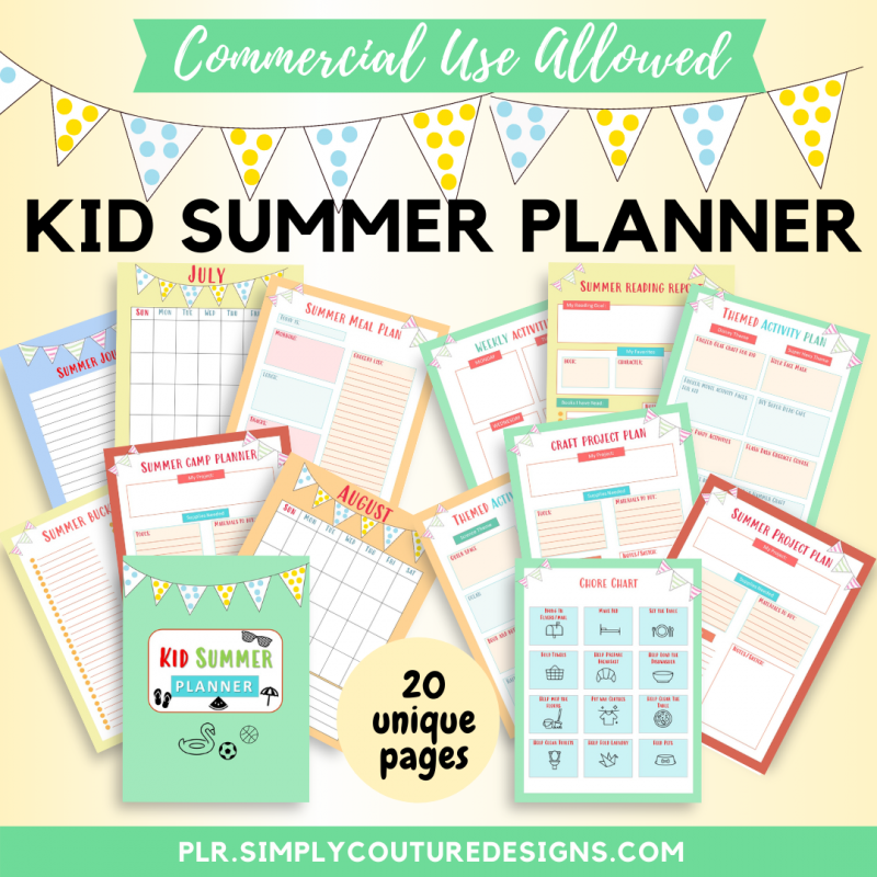 Kid Summer Planner Template