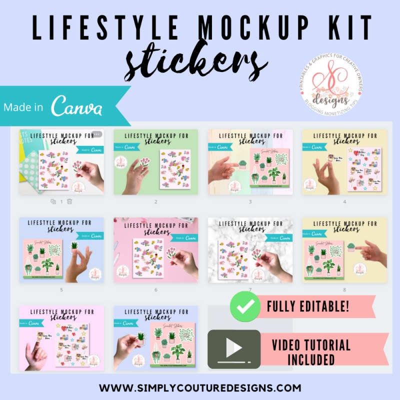 Lifestyle Sticker Mockup Kit