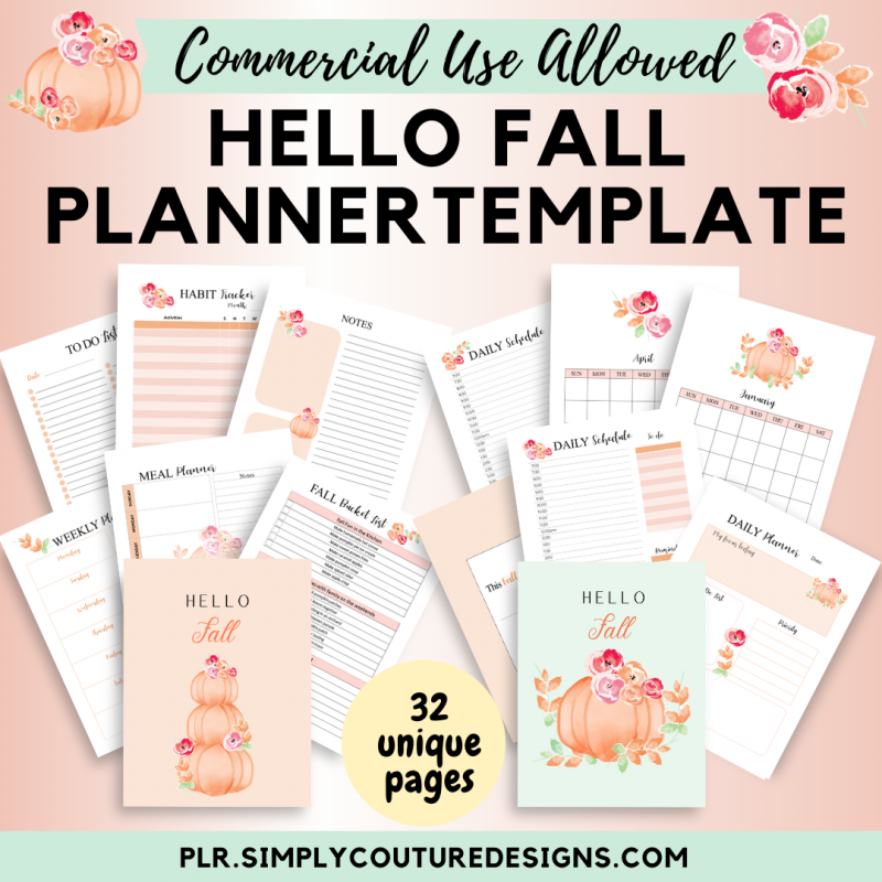 Hello Fall Planner Template