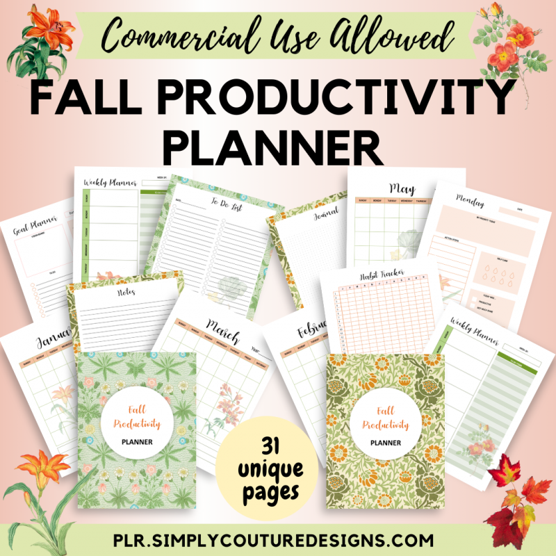 Fall Productivity Planner Bundle