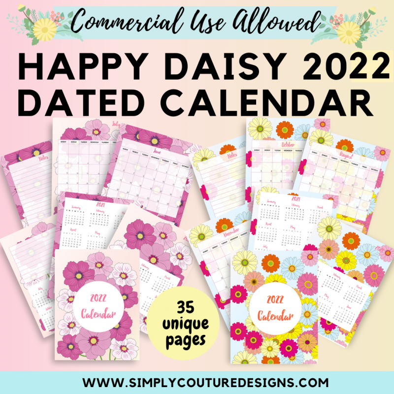 2022 Happy Daisy Calendar