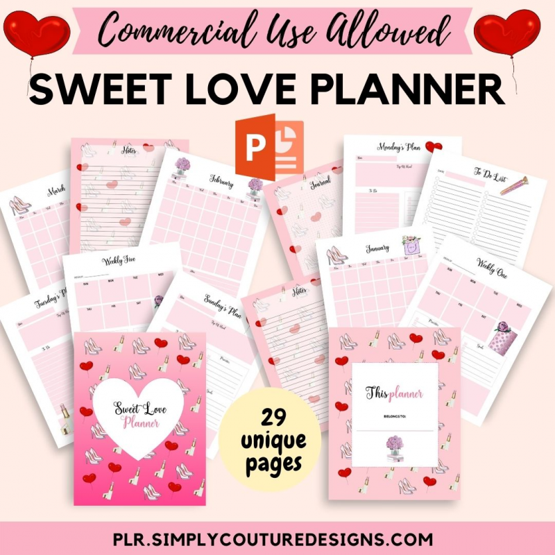 Sweet Love Planner Template