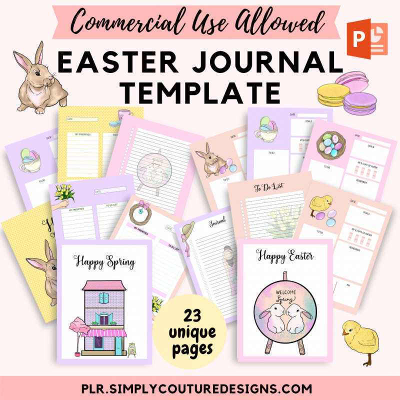 Easter Journal Template And Stickers