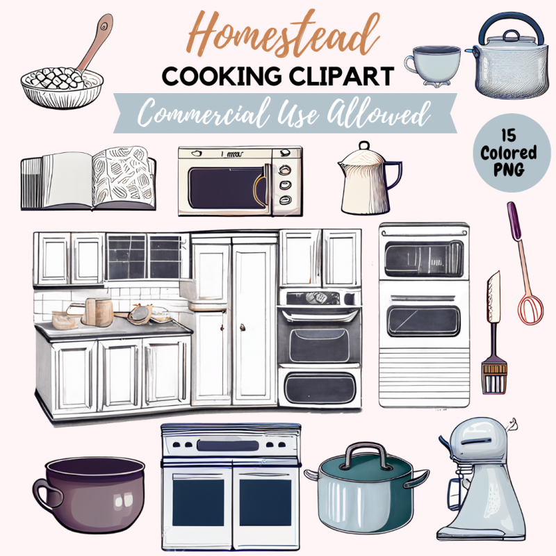 Homestead Cooking Clip Art Pack