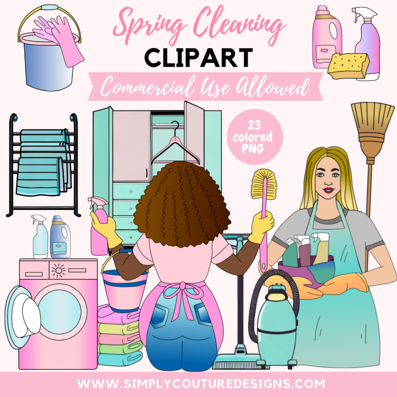 Spring Cleaning Colored Graphics