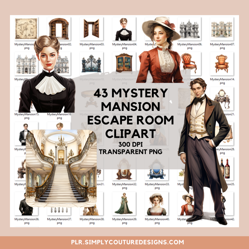 43 Mystery Mansion Clipart
