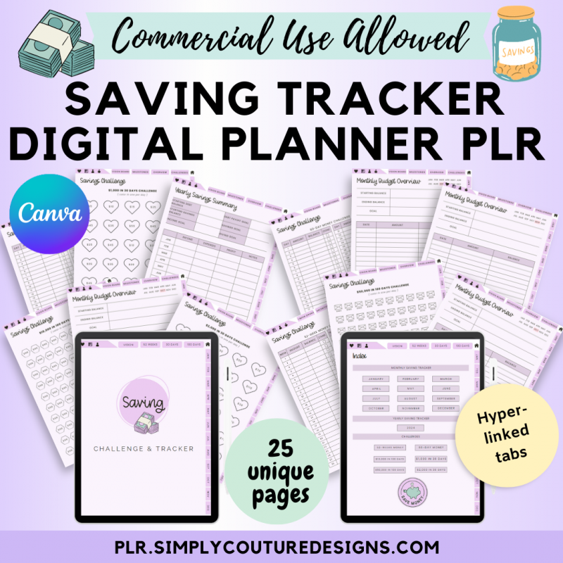 Saving Tracker Digital Planner Template