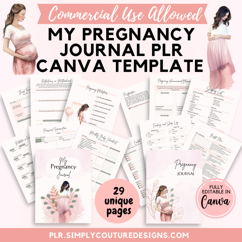 My Pregnancy Journal Canva Template