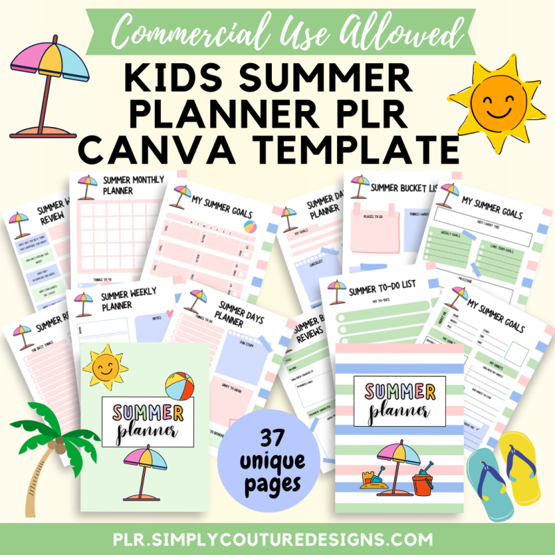 Kids Summer Planner Canva Template