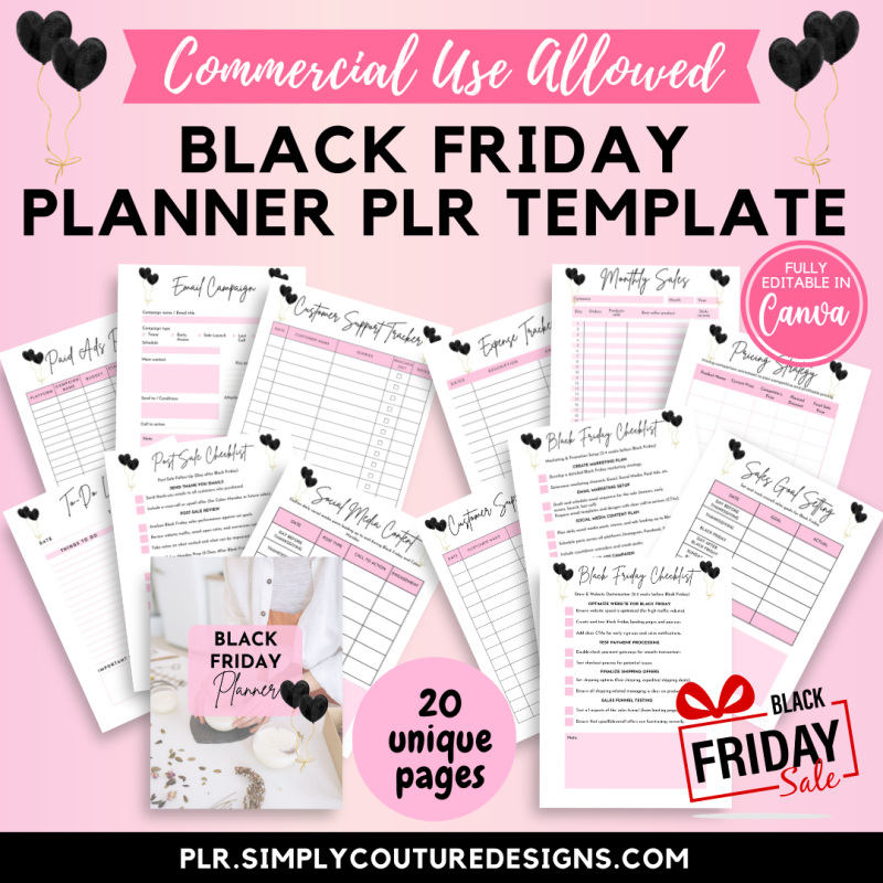 Black Friday Planner PLR