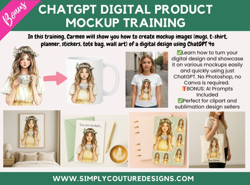ChatGPT Digital Product Mockup Training