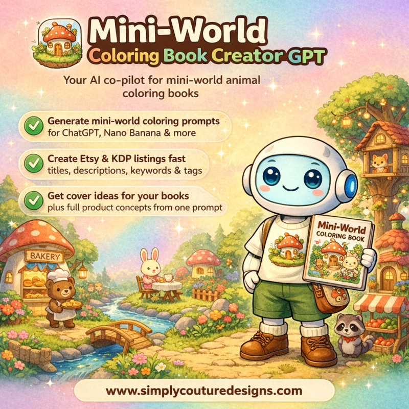 Mini-World Coloring Book Creator GPT