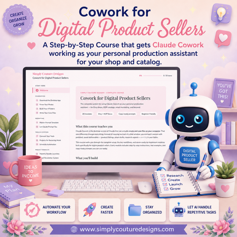 Cowork for Digital Product Sellers Course