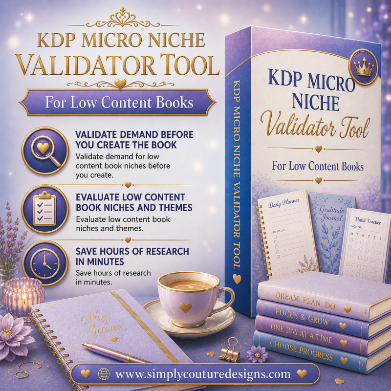 KDP Micro Niche Validator Tool For Low Content Books