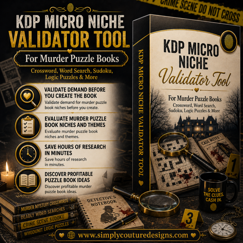 KDP Micro Niche Validator Tool For Murder Puzzle Books