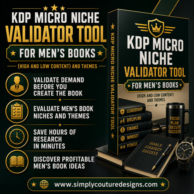 KDP Micro-Niche Finder Software for Men's Books