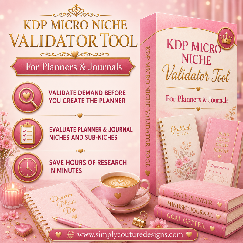 KDP Micro-Niche Finder Software for Planners and Journals