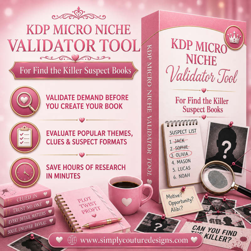 KDP Micro-Niche Finder Tool For Find The Killer Suspect Books