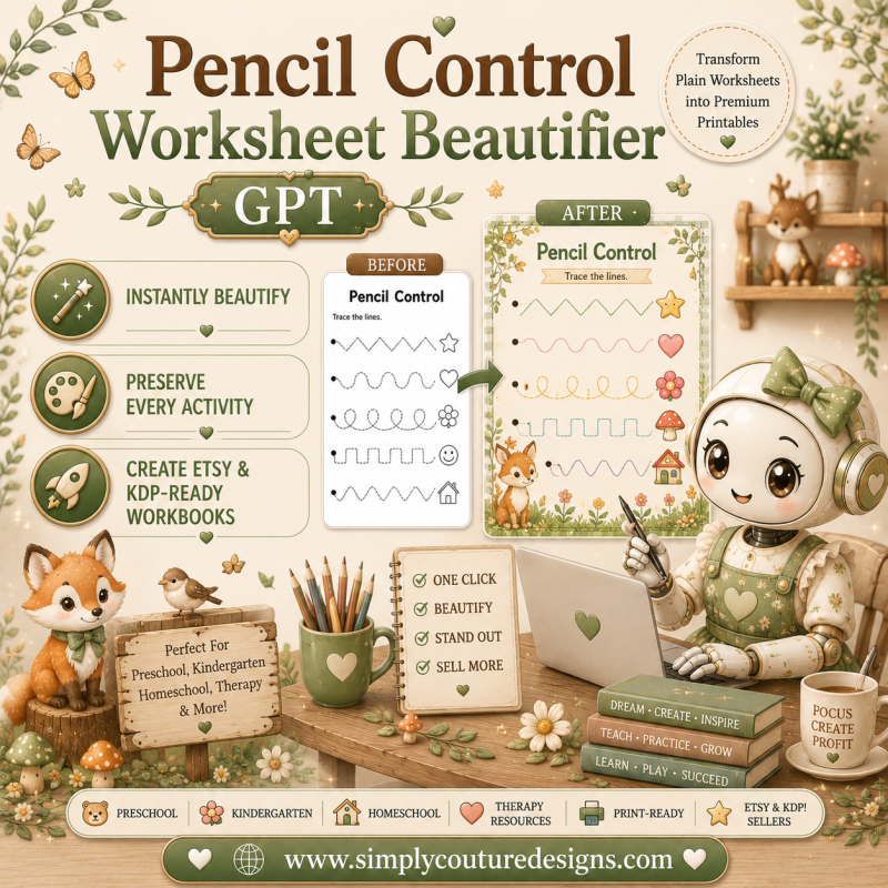 Pencil Control Worksheet Beautifier GPT