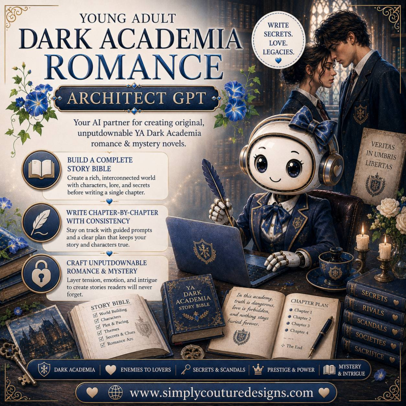 Young Adult Dark Academia Romance Co-Author GPT