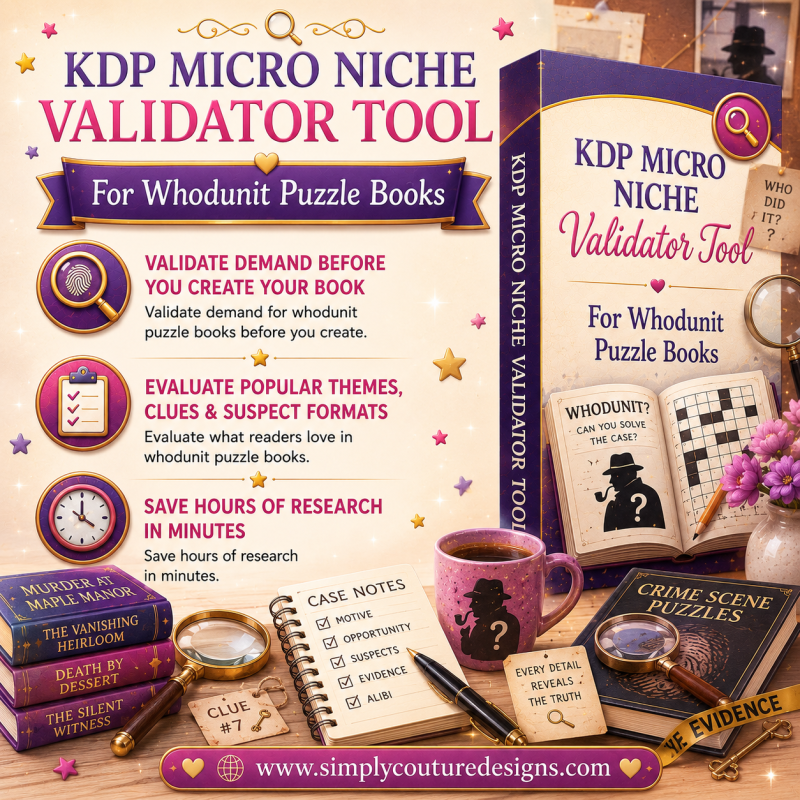 KDP Micro-Niche Finder Tool For WhoDunIt Books