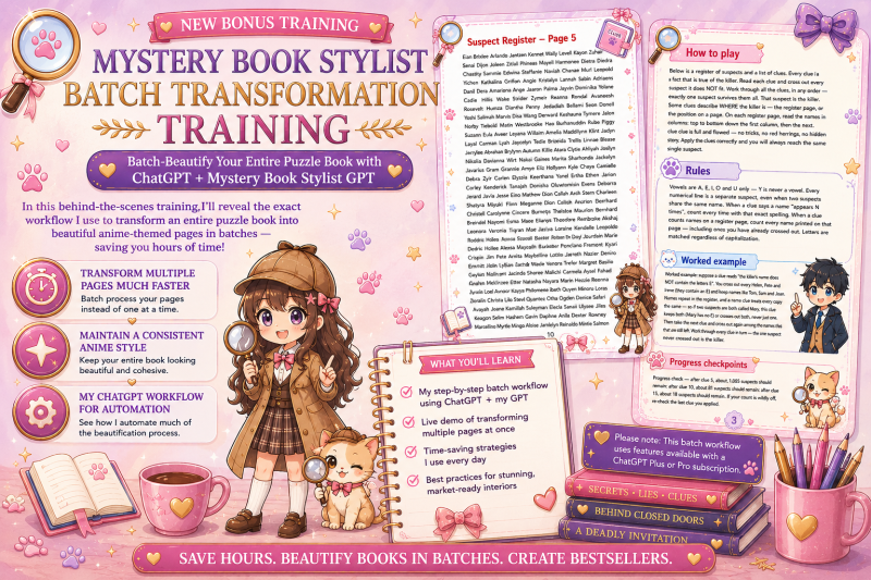 Mystery Book Stylist Batch Transformation Training