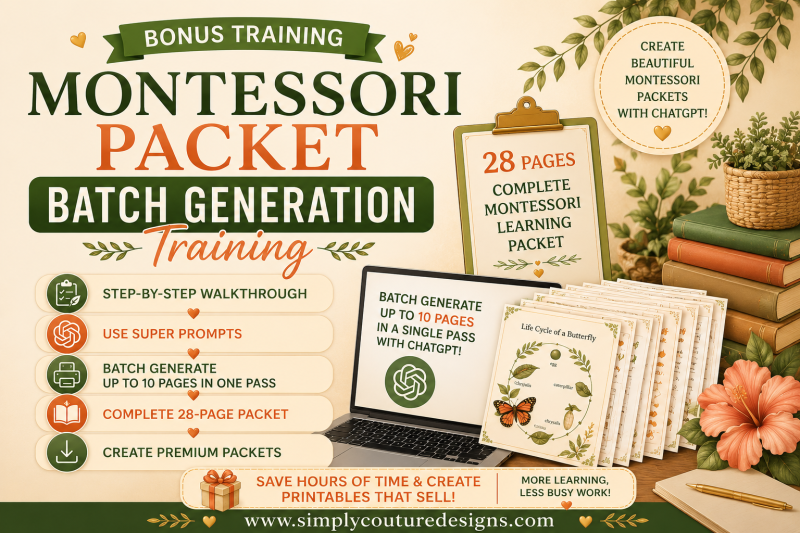 Montessori Packet Batch Generation Training