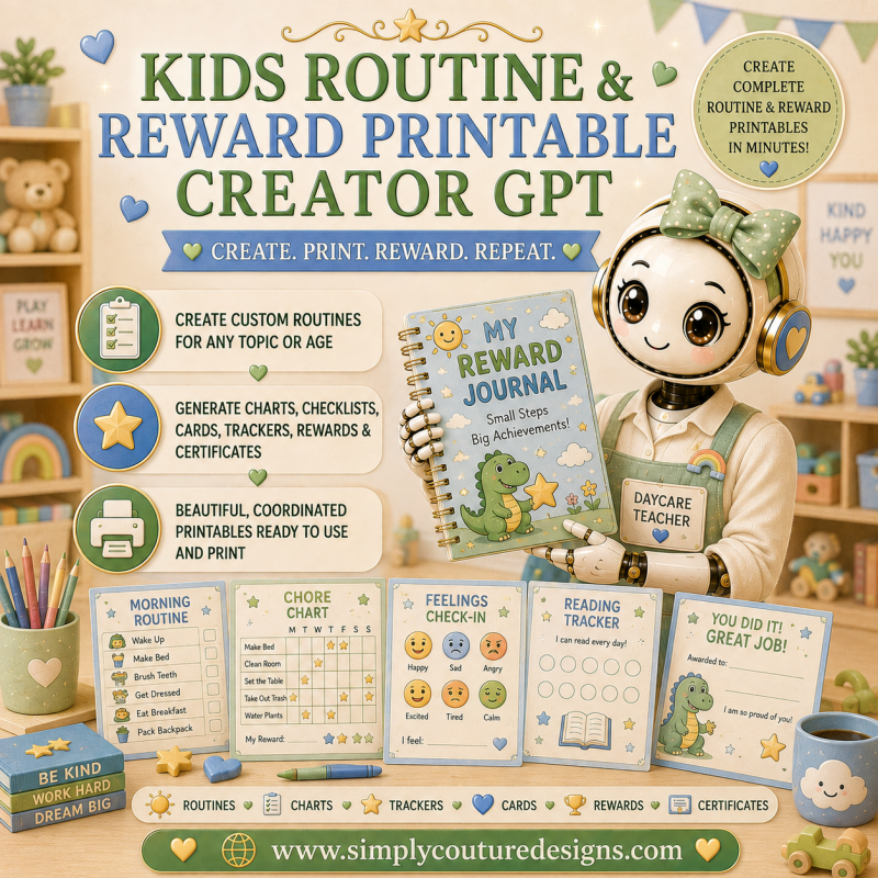 Kids Routine & Reward Printable Creator GPT