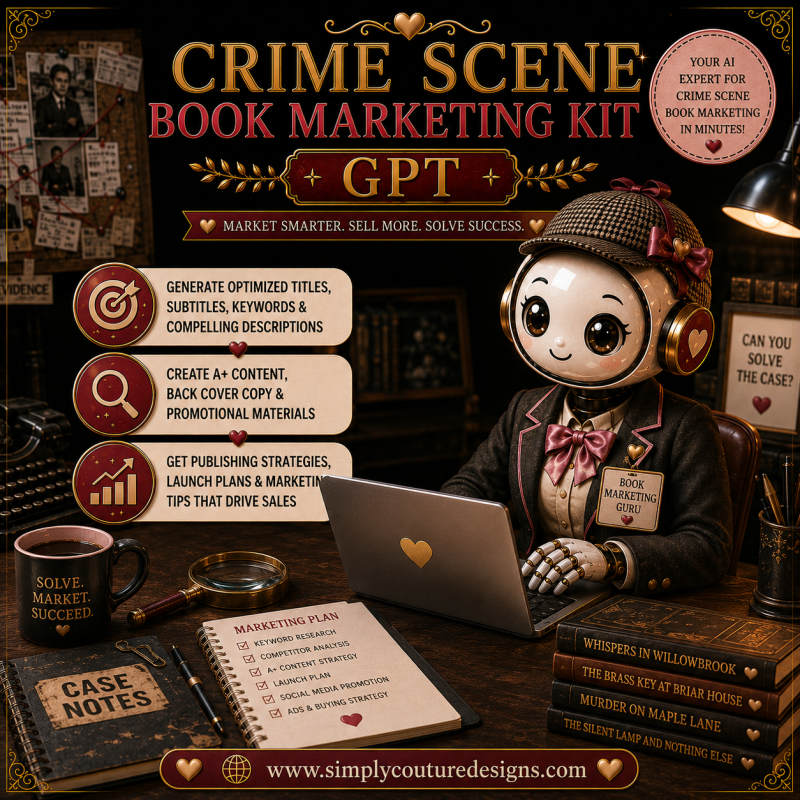 Crime Scene Book Marketing Kit GPT