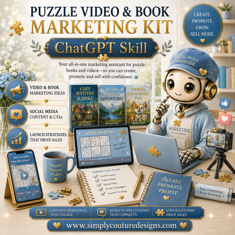 Puzzle Video & Book Marketing Kit ChatGPT Skill