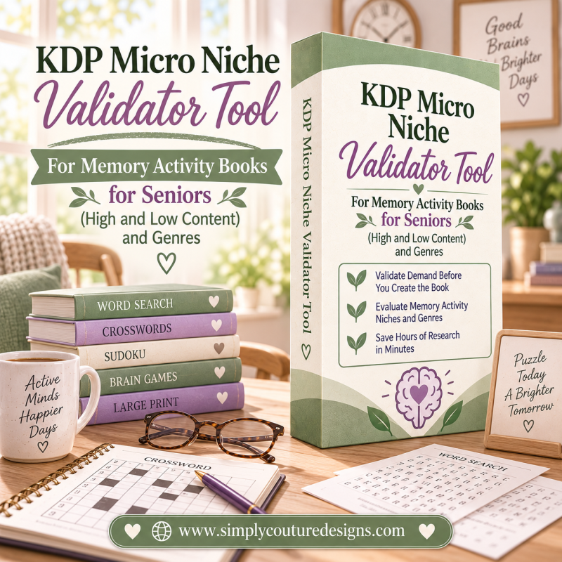 KDP Micro Niche Finder For Memory Activity Books