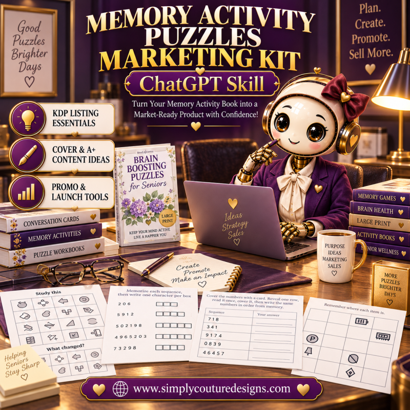 Memory Activity Puzzles Marketing Kit ChatGPT Skill