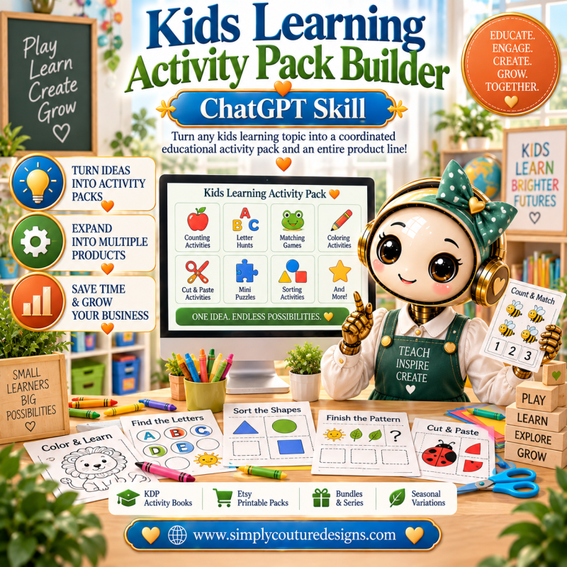 Kids Learning Activity Pack Builder ChatGPT Skill