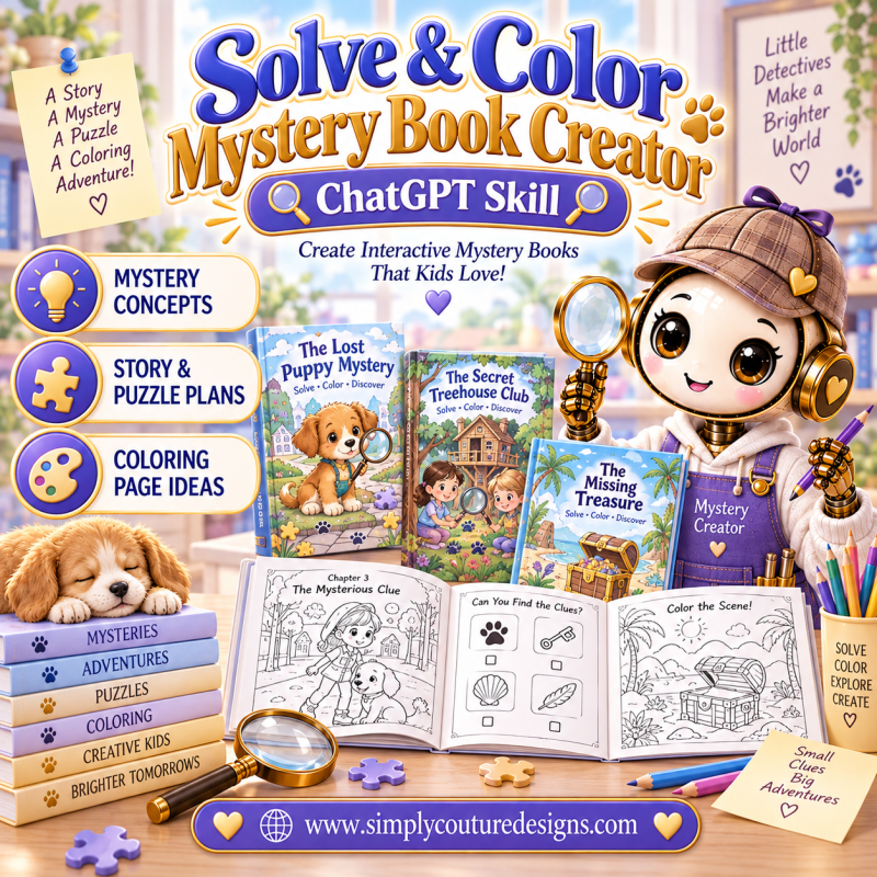 Solve & Color Mystery Book Creator ChatGPT Skill