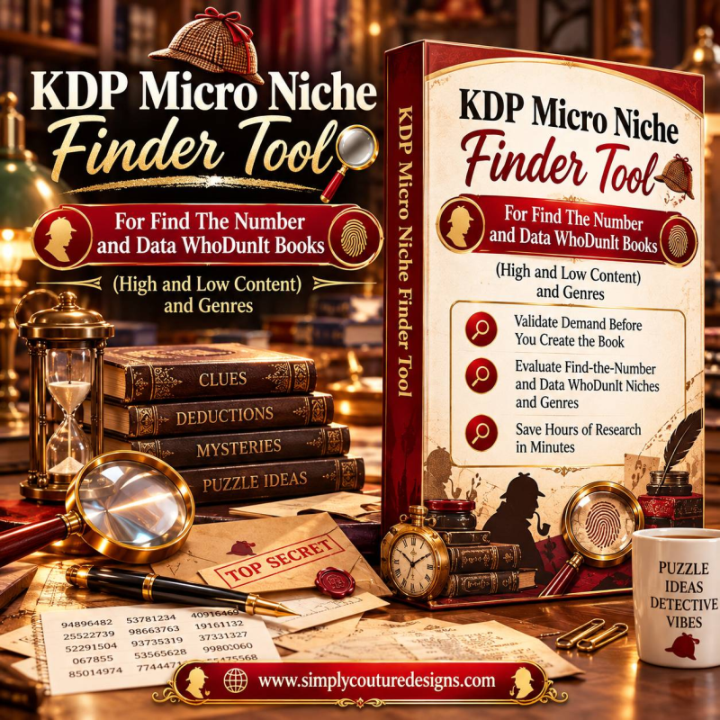 KDP Micro Niche Finder For Eliminate Number & Data-Driven WhoDunIt Puzzle Books