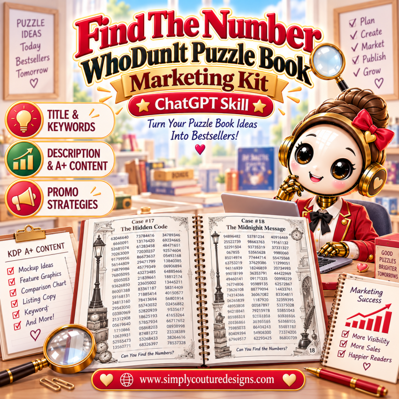 Find-The-Number Whodunit Book Marketing Kit ChatGPT Skill