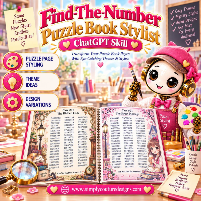 Find-The-Number Puzzle Book Stylist ChatGPT Skill
