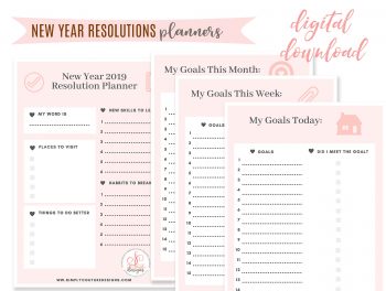Free New Year's Resolution Printable - Simply Couture Designs