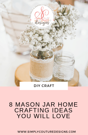 Mason Jar Crafts DIY - Mason jars are so versatile and there are so many crafts that you can do with mason jars! From drinking, powder sugar to bubble bath to home decor. You can easily transform a regular mason jar into perfect home decor master piece. Check out these 8 design ideas from my blogger friends and create your own mason jar home decoration transformation! #masonjar #masonjardiy #paintmasonjar #masonjarhomedecor